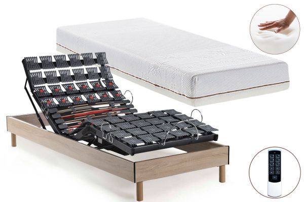 Sommier et matelas orthopédique 1 personne - Angkor Helios PS